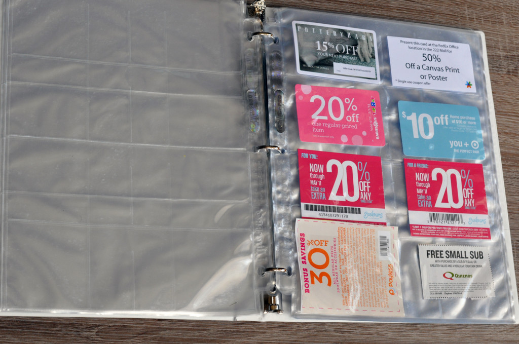 The coupon binder holds a lot of coupons of varying sizes, and it's very easy to visually see what coupons you have as you flip through it.