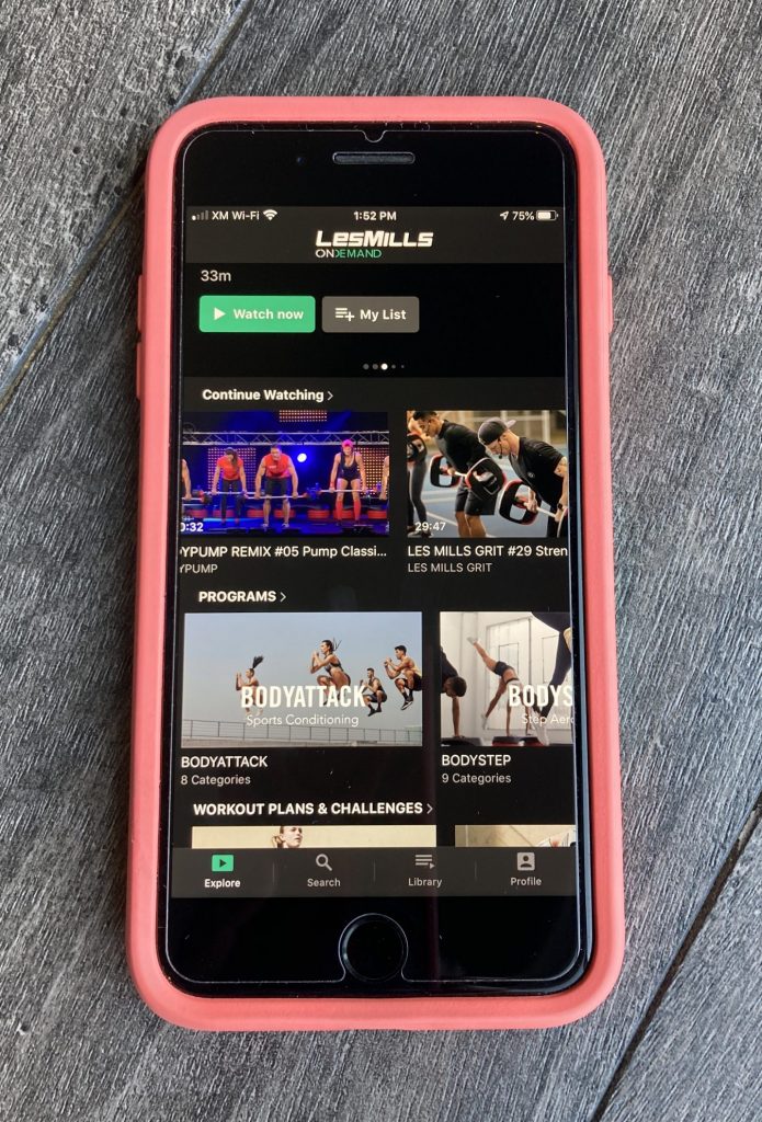 LES MILLS On Demand App perfect for working out at home