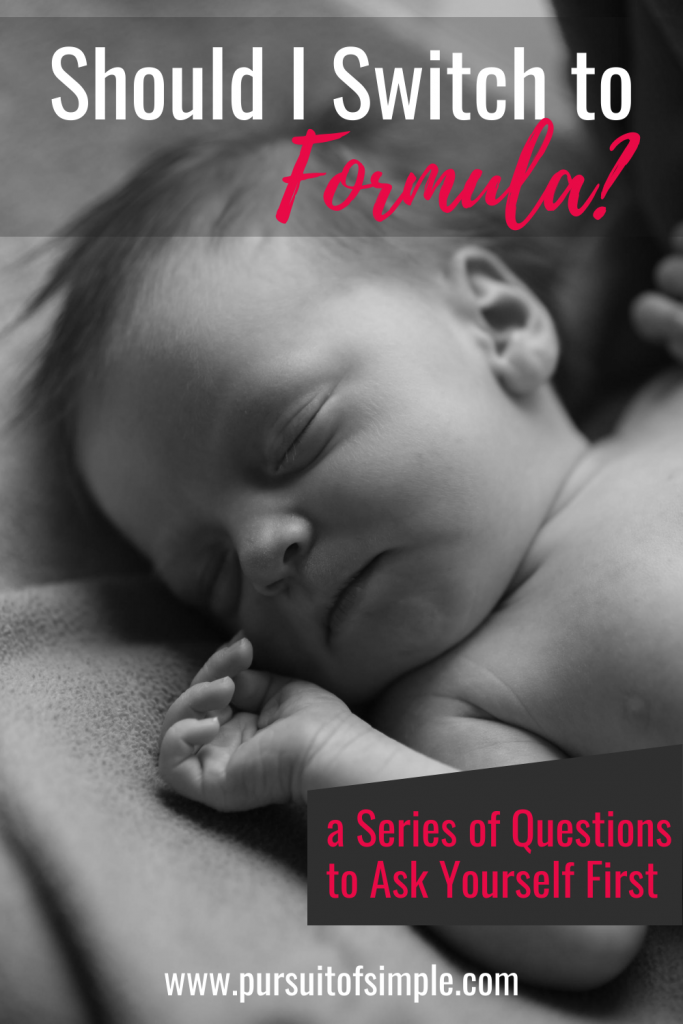 when to switch to formula from breastfeeding