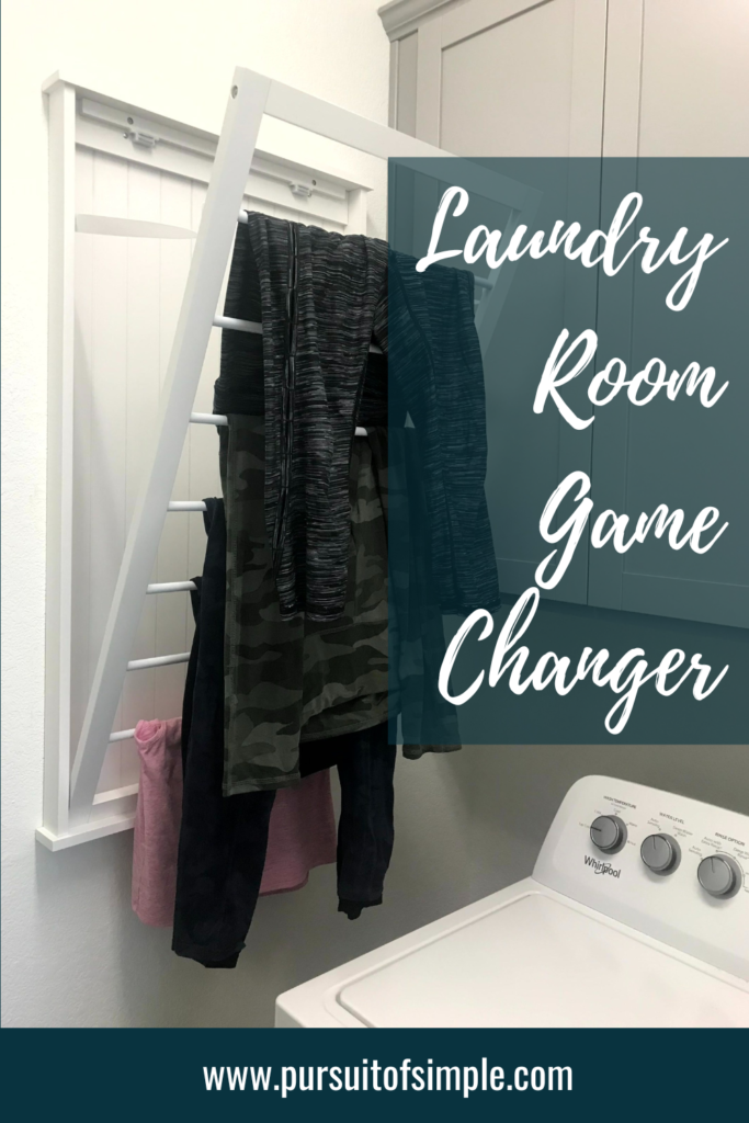 Wall-mounted drying rack for small laundry room - solution to reclaim floor space